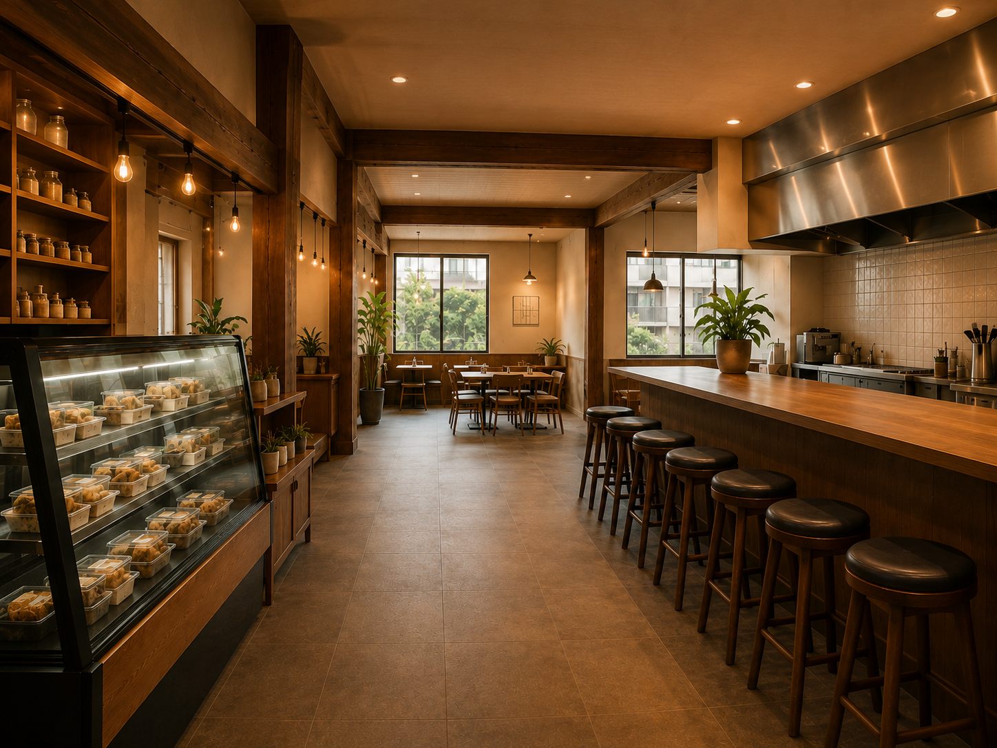 日びの店内 落ち着いた店内の全景