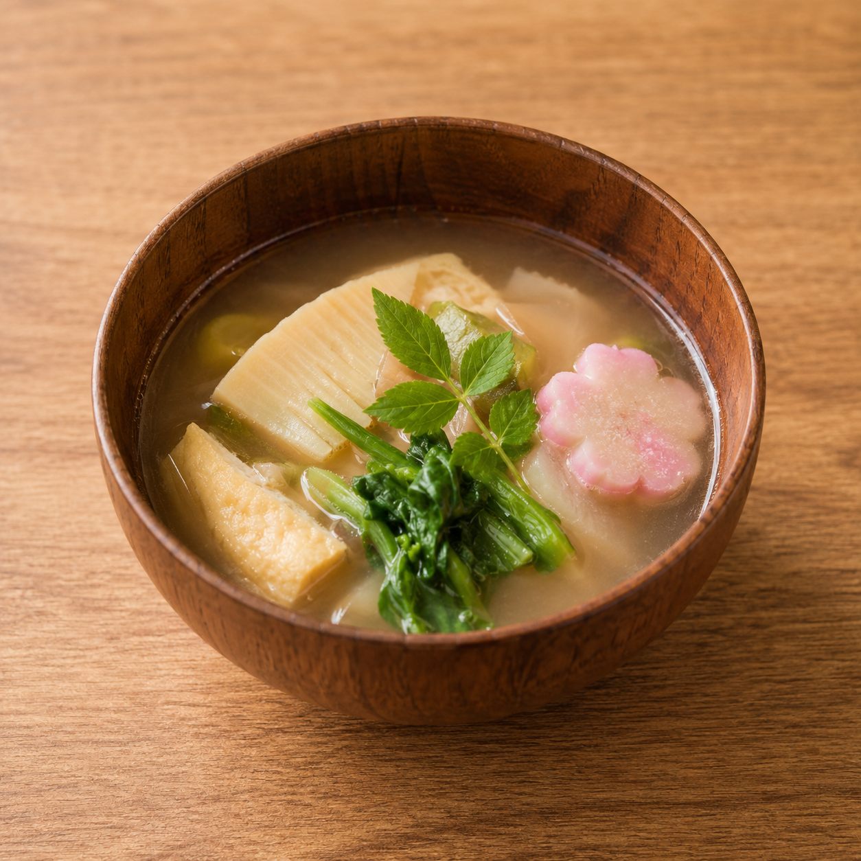 春の汁物 あさりと筍のみぞれ椀